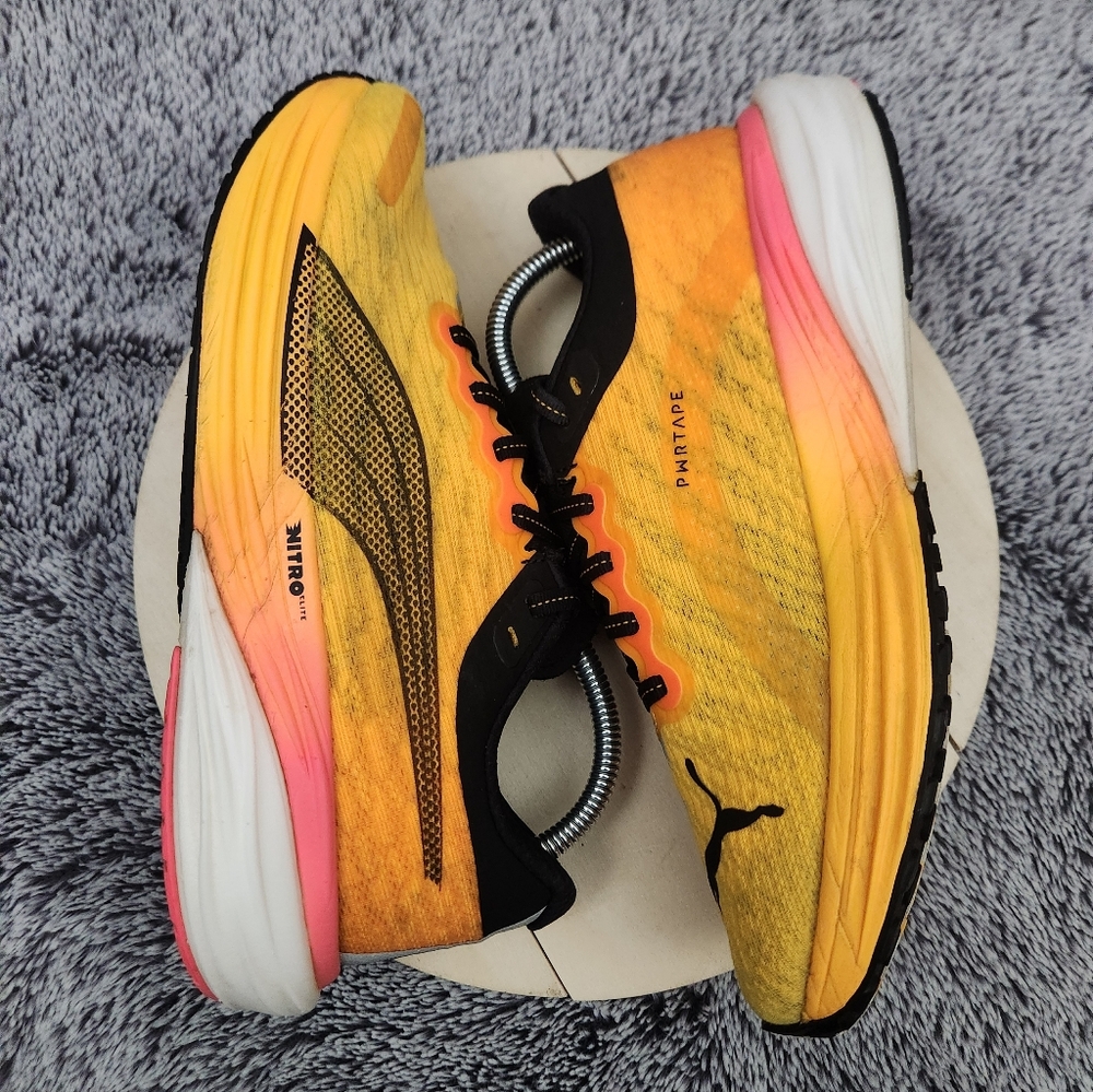 Puma Deviate Nitro 2 'Sunset Glow Sun Stream Black Men's Size 8 - Picture 5 of 9